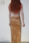 OUDE WAAG velvet splicing New knotwear OW-23SS-BD03 nude powder